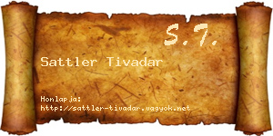 Sattler Tivadar névjegykártya